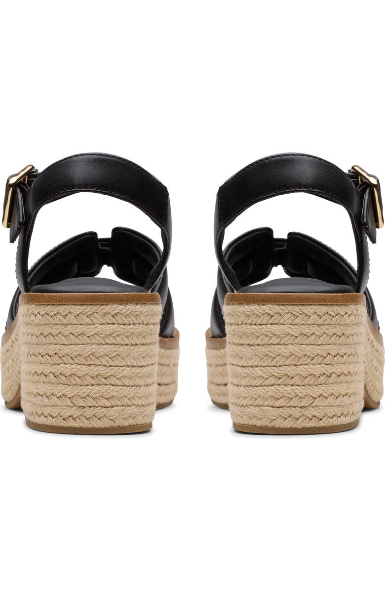 Clarks<sup>®</sup> Coledale Strap Platform Sandal, Alternate, color, Black Leather