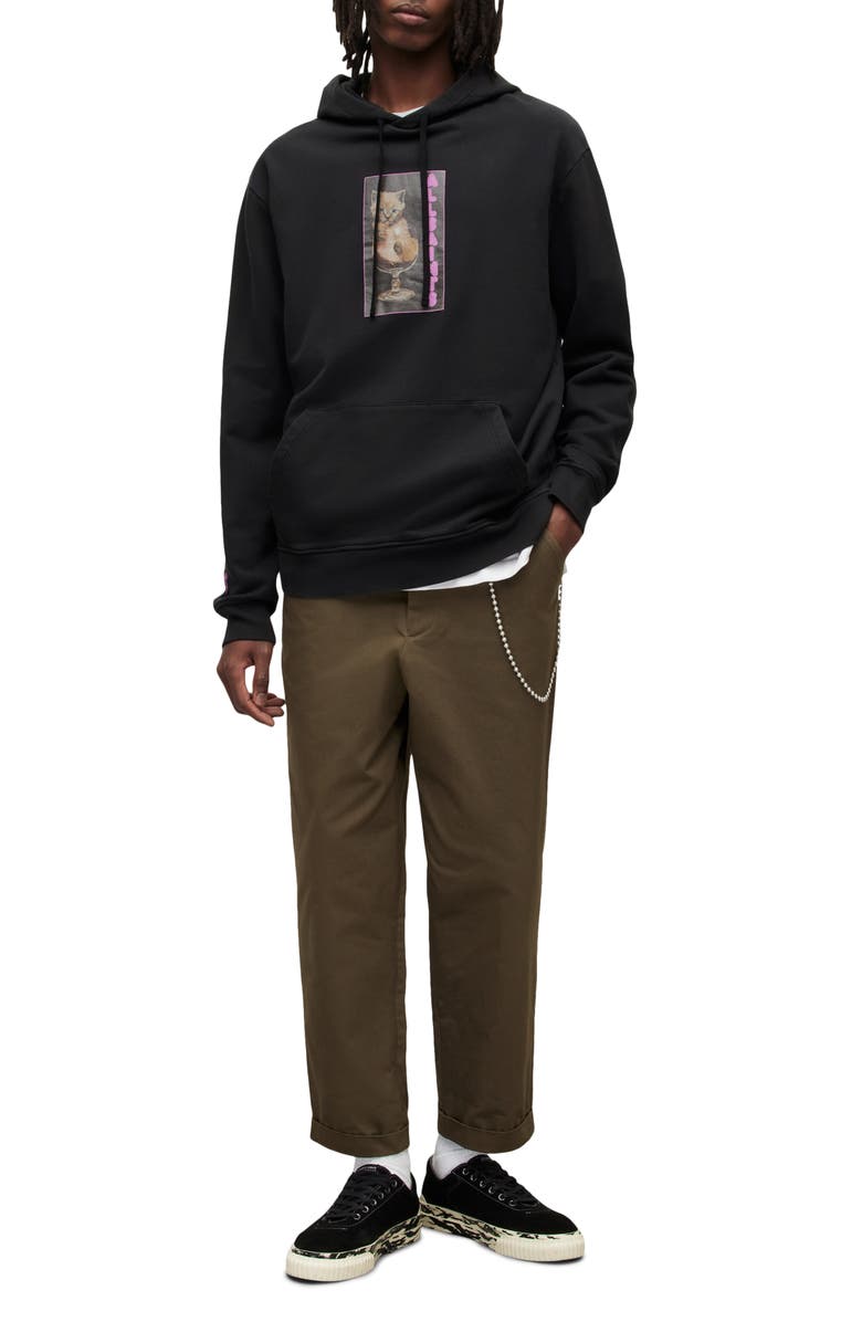 AllSaints Sherry Oversize Graphic Hoodie, Alternate, color,