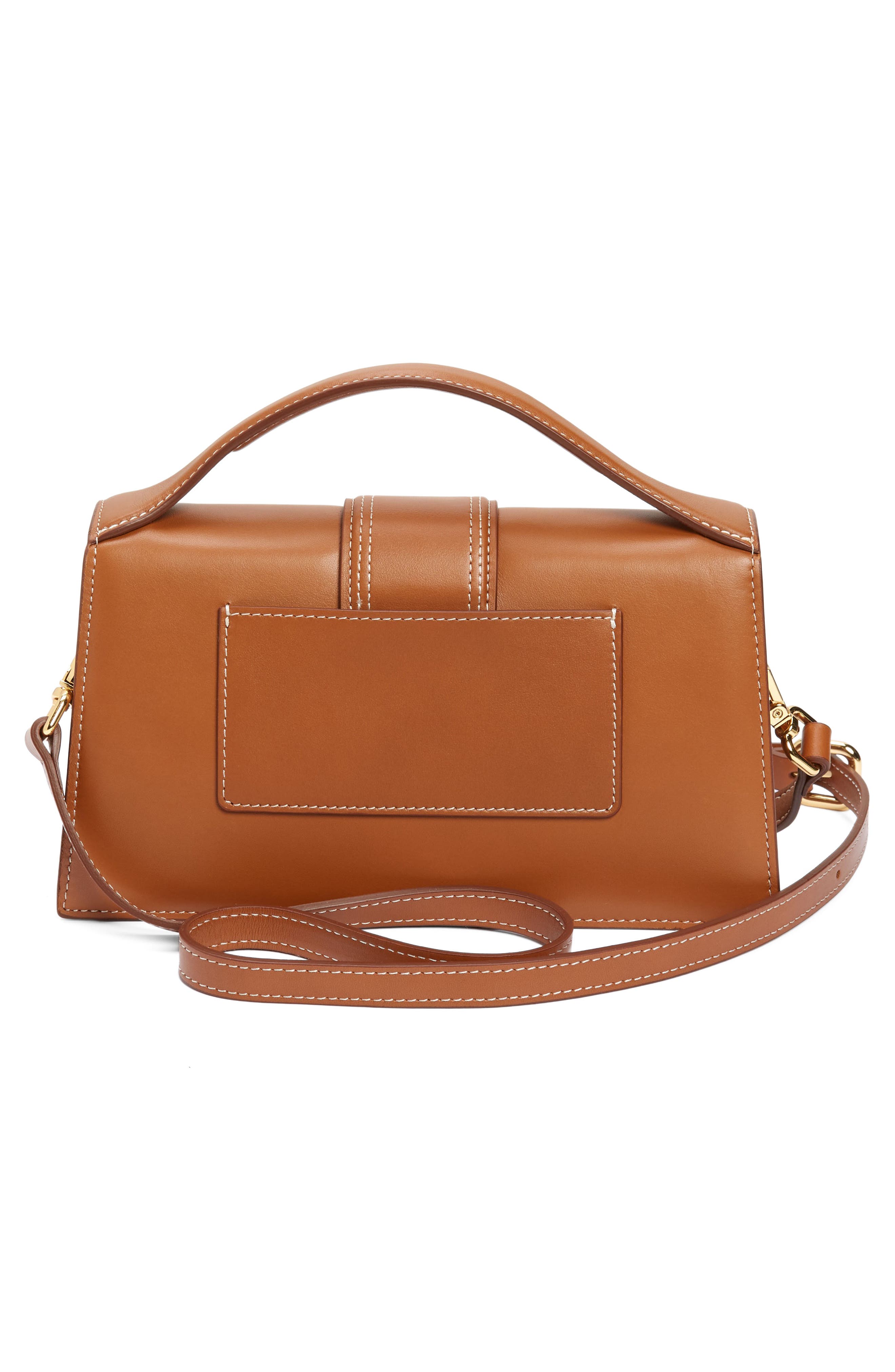 Jacquemus Le Grand Bambino Leather Shoulder Bag, Alternate, color, Light Brown