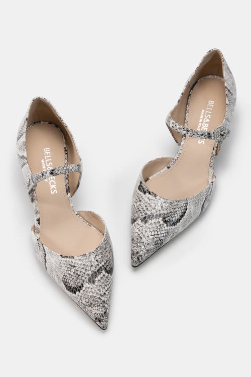 Bells & Becks Nadia Kitten Heel Mary Jane Pump In Gray