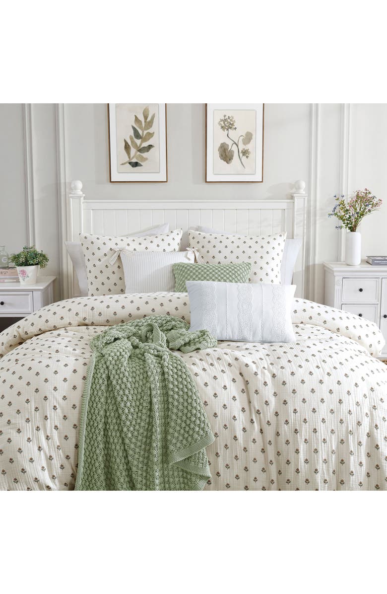 Peri Home Pinstripe Bow Accent Pillow, Alternate, color,