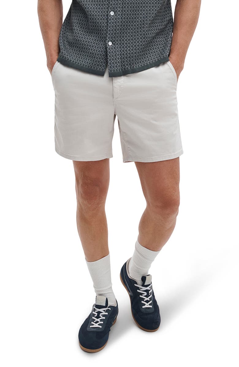 rag & bone Standard Cotton Stretch Twill Chino Shorts, Main, color, Ivory