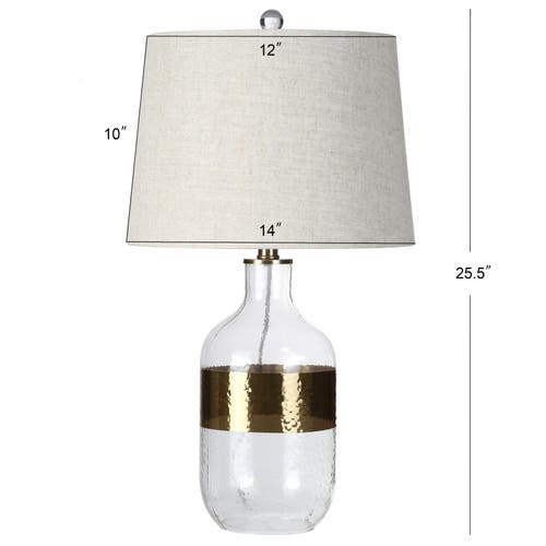 Jonathan Y Stevens 25.5" Glass Led Table Lamp In Gold/clear