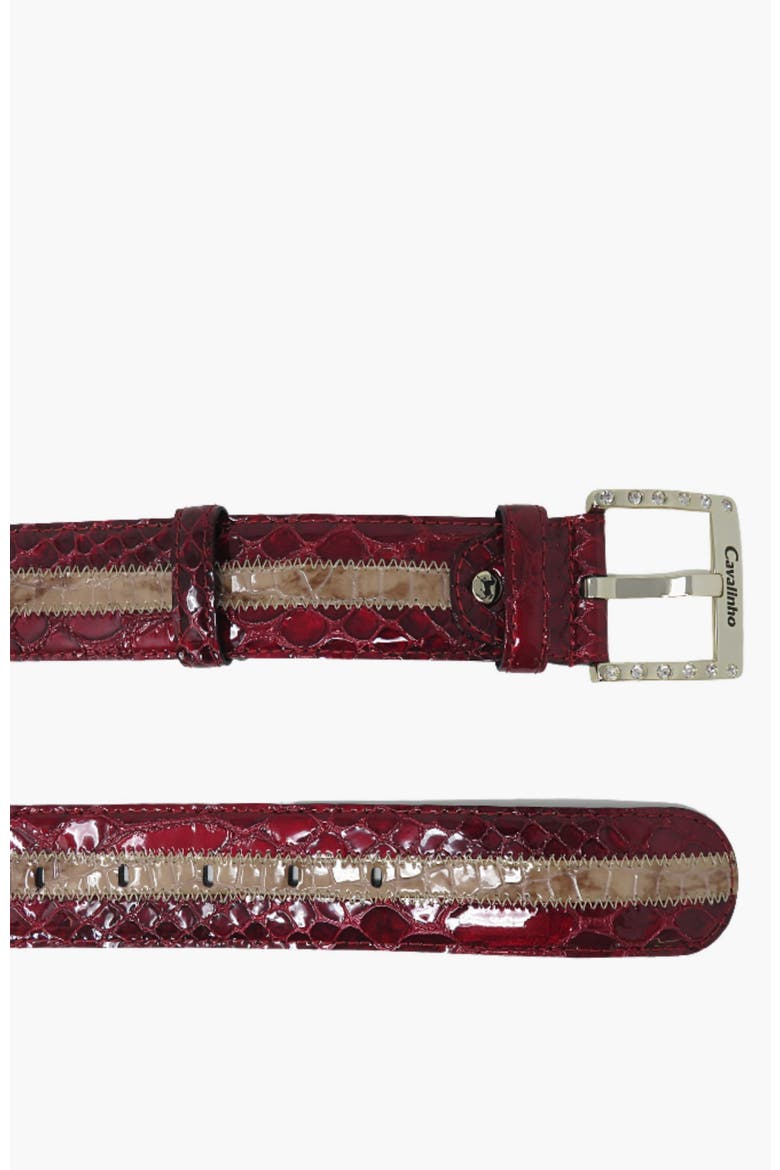 Tango 408 Patent Leather Belt, Alternate, color, Red / Beige