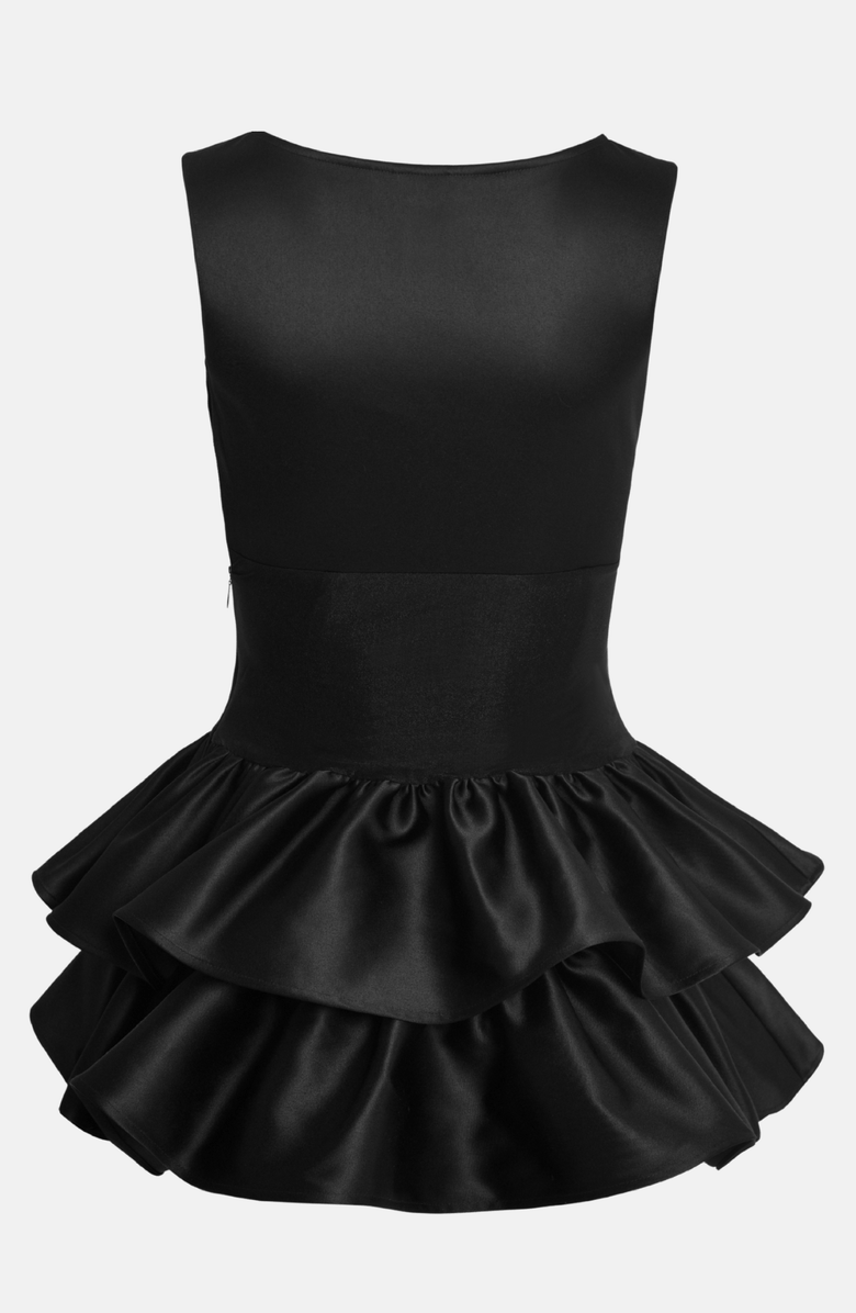 OW Collection CARISSA Mini Dress, Alternate, color, Black