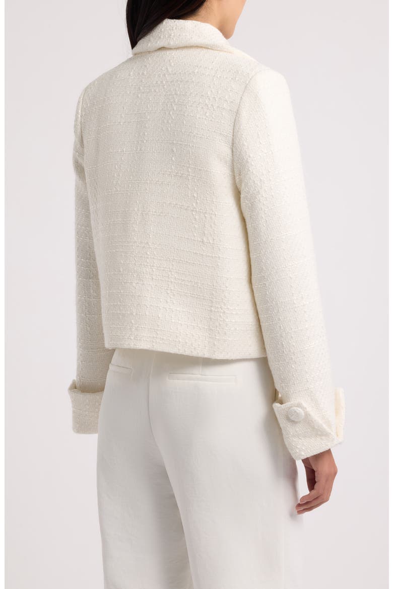 Bouclé Jacket, Alternate, color, WHITE