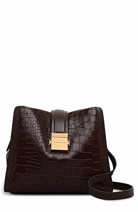 Radley Sloane Croc Embossed Leather Crossbody Bag