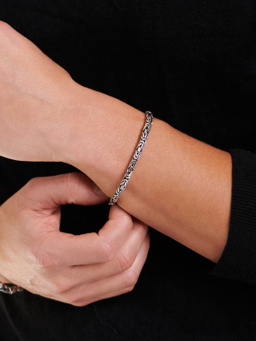 Devata Borobudur Oval Chain Bracelet In Silver