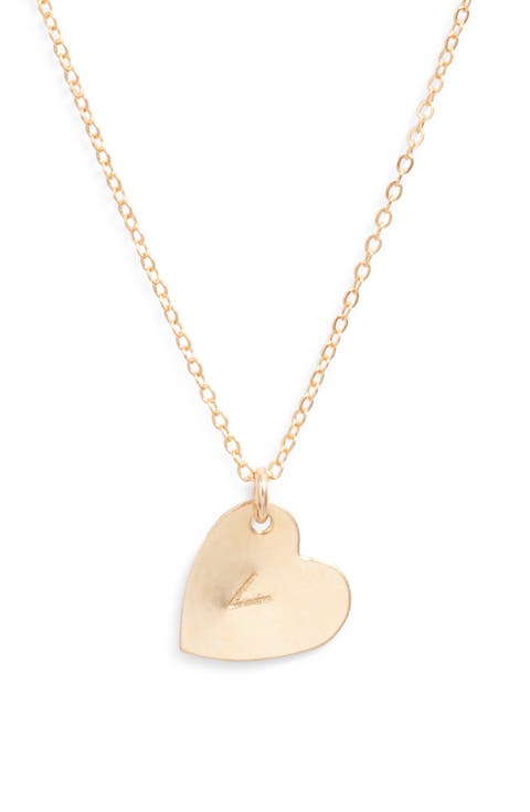 Sophia Initial Heart Pendant Necklace