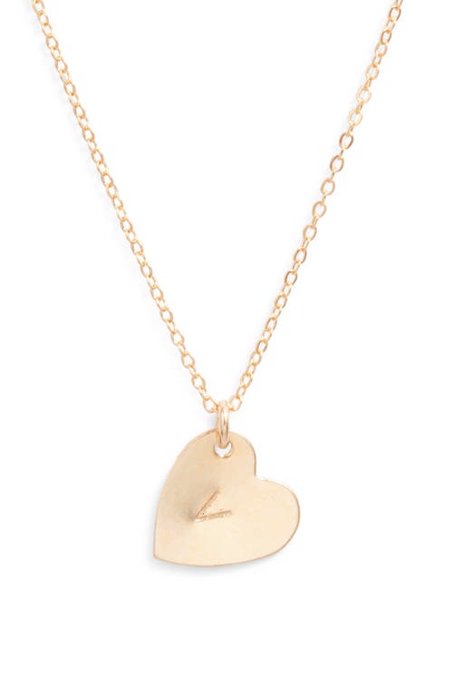 Set & Stones Sophia Initial Heart Pendant Necklace In Gold/v