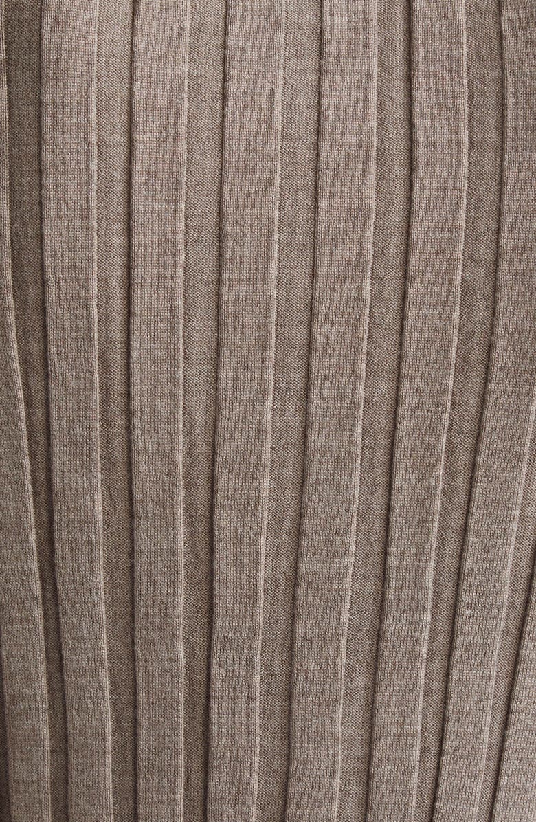 NACKIYÈ Sugarman Rib Wool Polo Sweater, Alternate, color, Choco