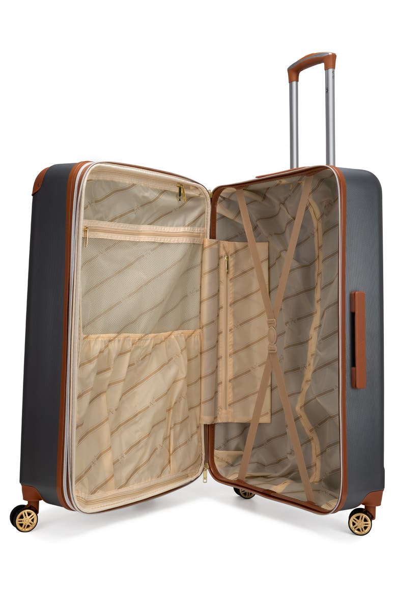Vintage 3 Piece Expandable Spinner Luggage Set, Alternate, color, Gray