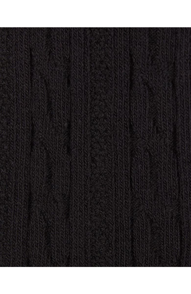 MeMoi Cable Knit Knee High Socks, Alternate, color, Black