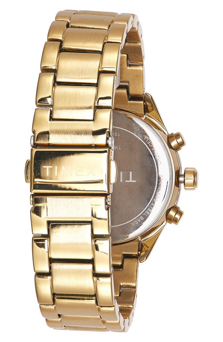 Timex<sup>®</sup> Chronograph Stainless Steel Bracelet Watch, 38mm, Alternate, color, Gold-Tone