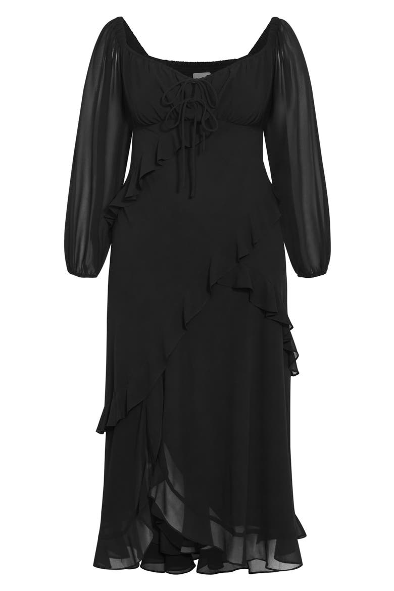 Shayla Long Sleeve Dress, Alternate, color, BLACK