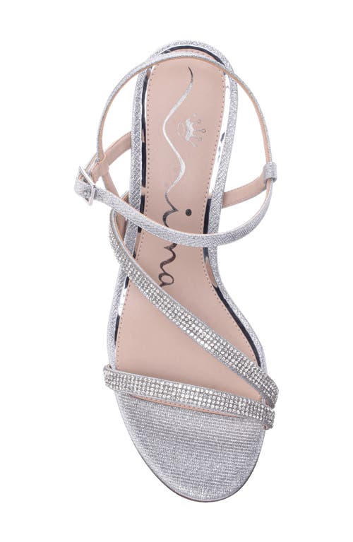 Nina Lizelle Ankle Strap Sandal In Silver