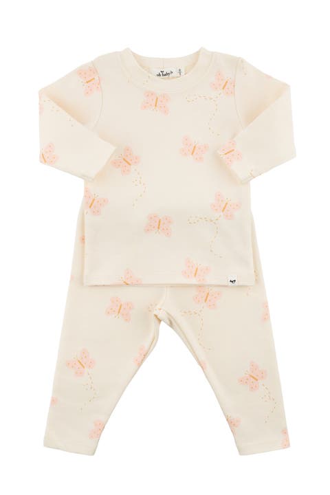 Mini Butterflies Pink Two Piece Set