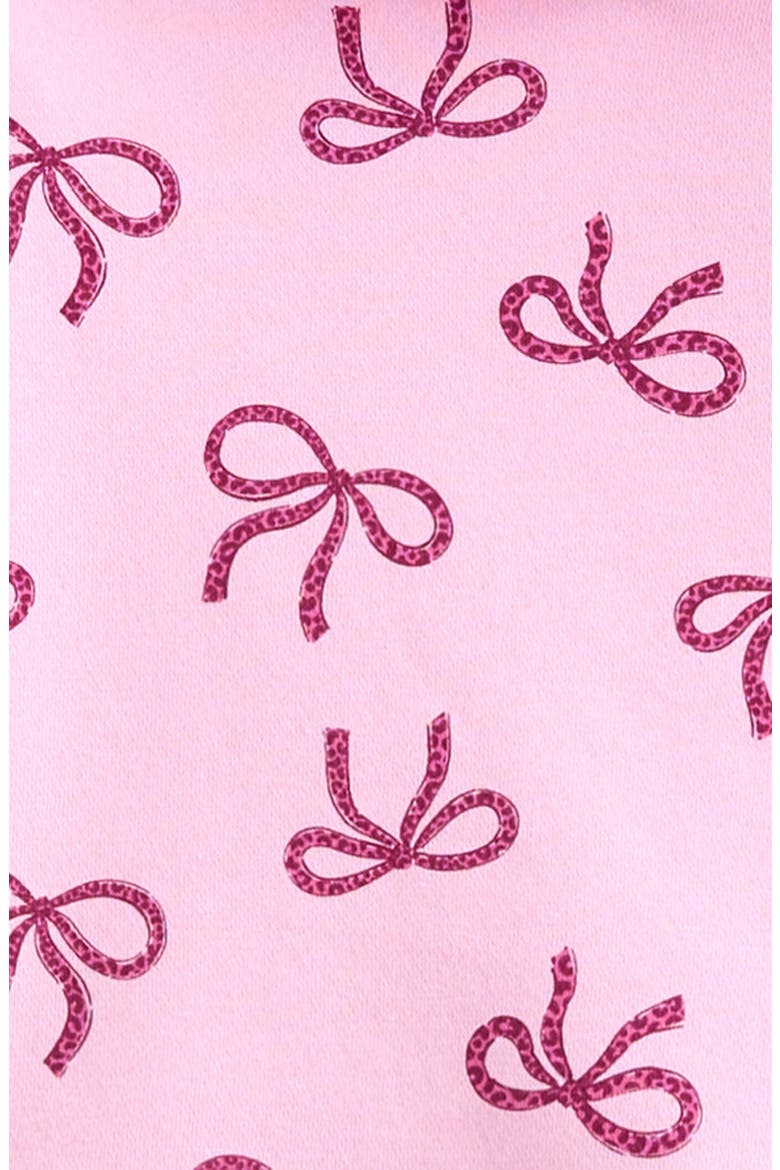 Kids' Fleece Hoodie & Pants Set, Alternate, color, PINK LAVENDER LEOPARD BOWS