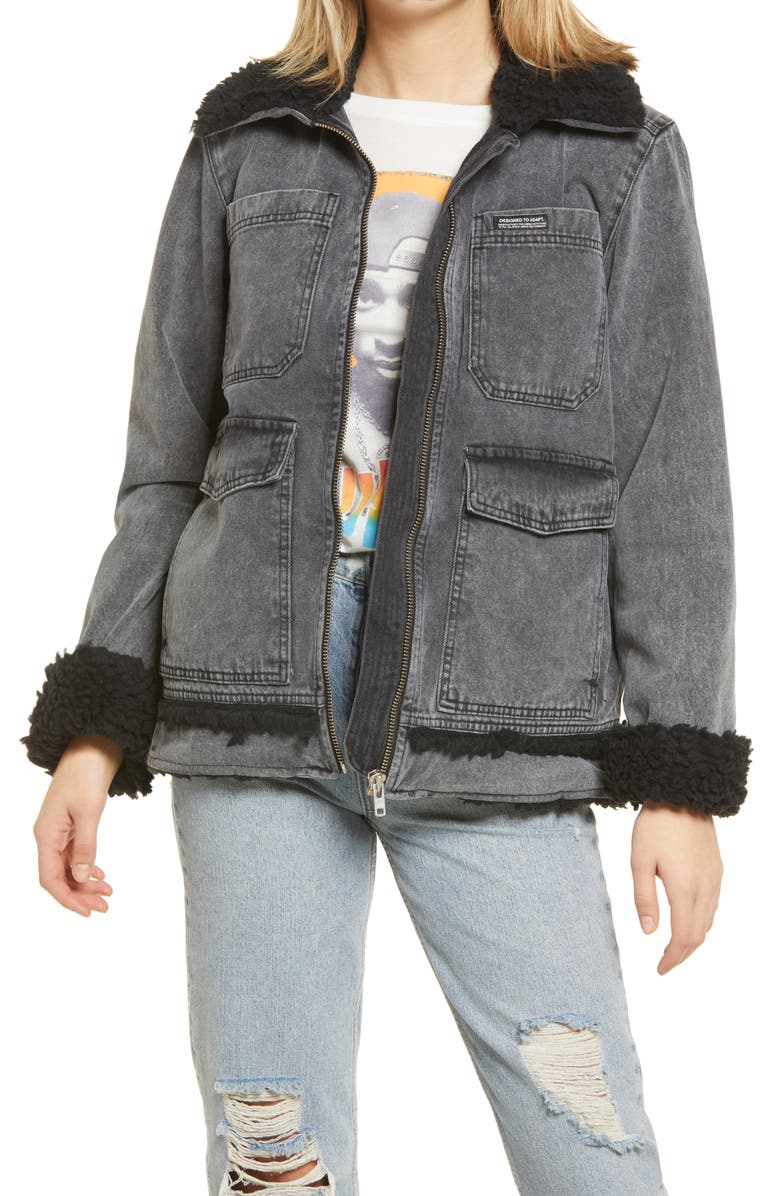 BDG Urban Outfitters Fleece Lined Utility Jacket, Main, color, 