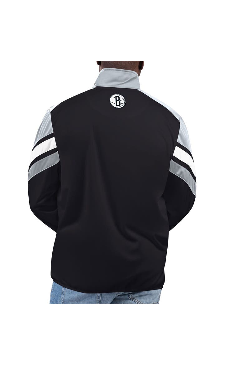 Men's G-III Sports by Carl Banks Black Brooklyn Nets Game Ball Full-Zip Track Jacket, Alternate, color, Black