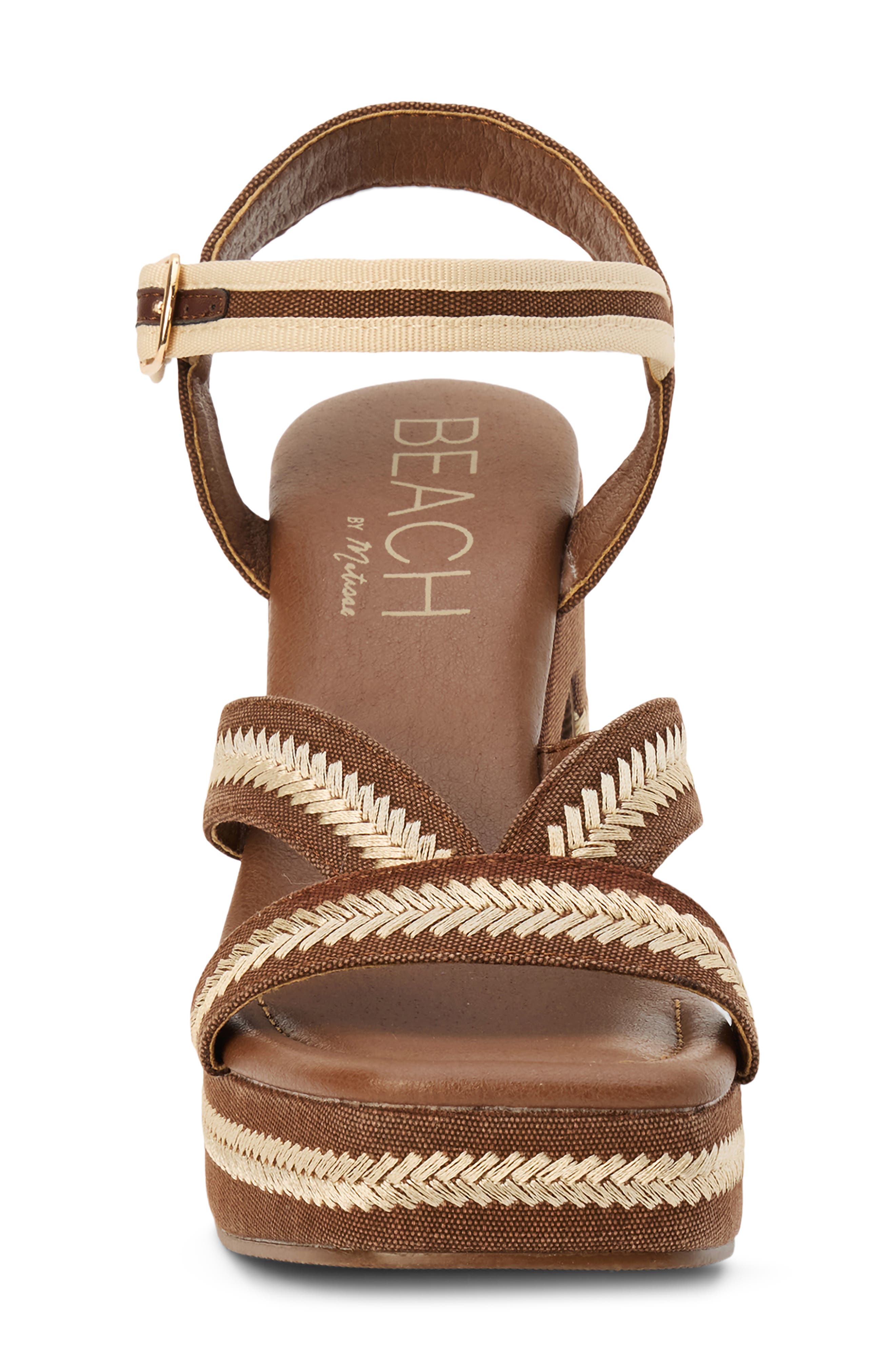 BEACH BY MATISSE Adelaide Ankle Strap Platform Sandal, Alternate, color, Chocolate