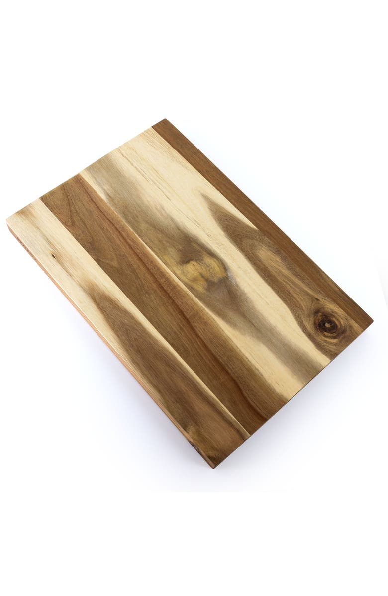 Kenmore Archer 21 Inch Acacia Wood Cutting Board with Groove Handles, Alternate, color, Brown