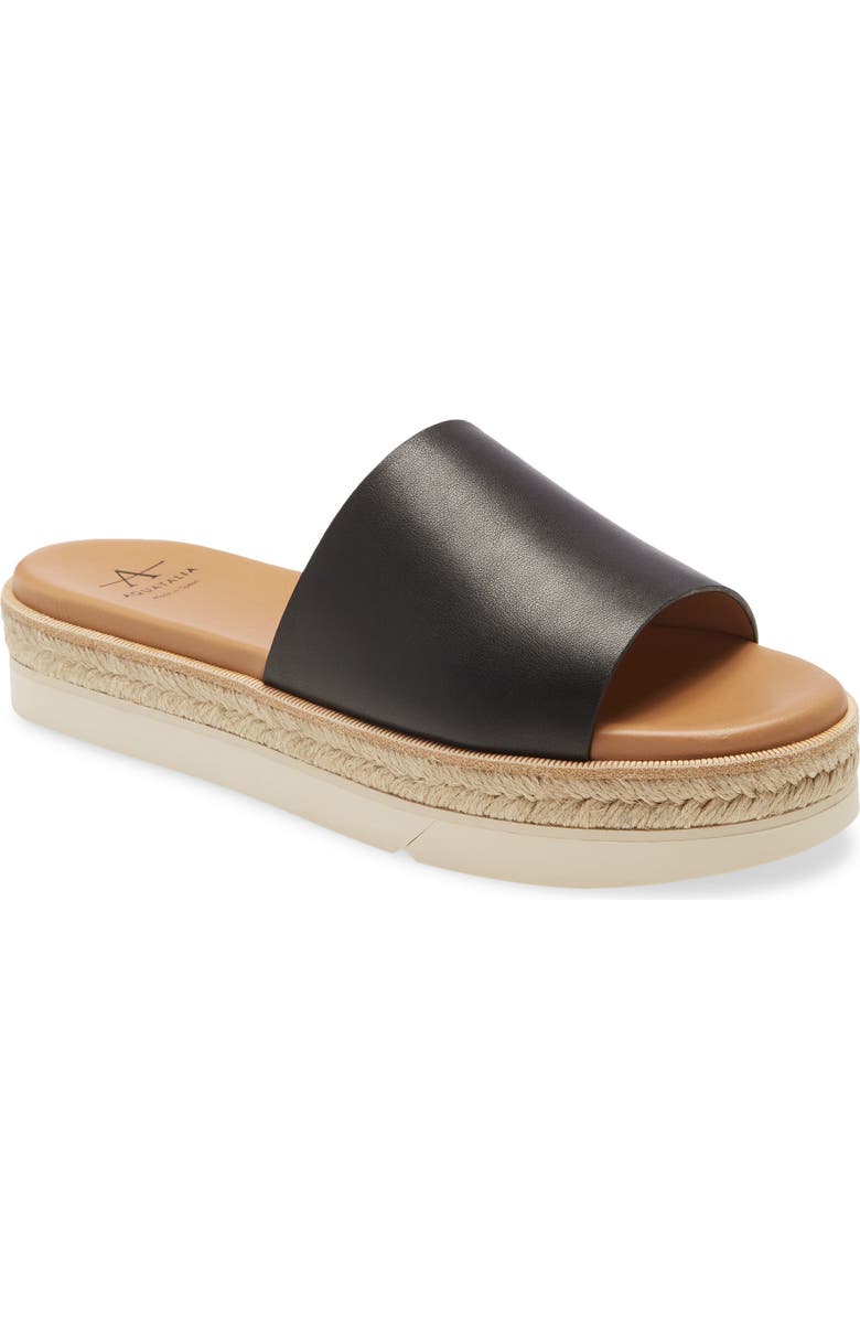 Aquatalia Shayna Espadrille Platform Slide Sandal, Main, color,