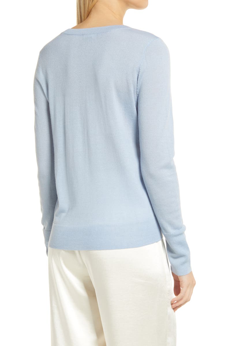 Halogen<sup>®</sup> Crewneck Merino Wool Blend Sweater, Alternate, color,