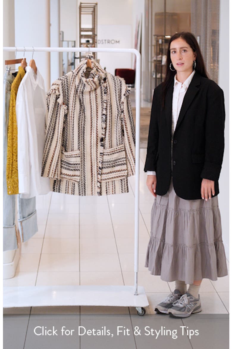 Isabel Marant Étoile Illisa Stripe Fringe Jacket (Women
