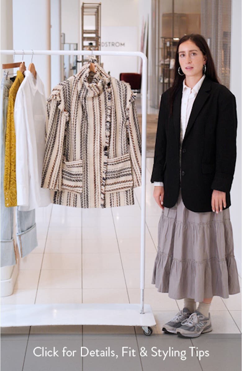 Illisa Stripe Fringe Jacket, sales video thumbnail