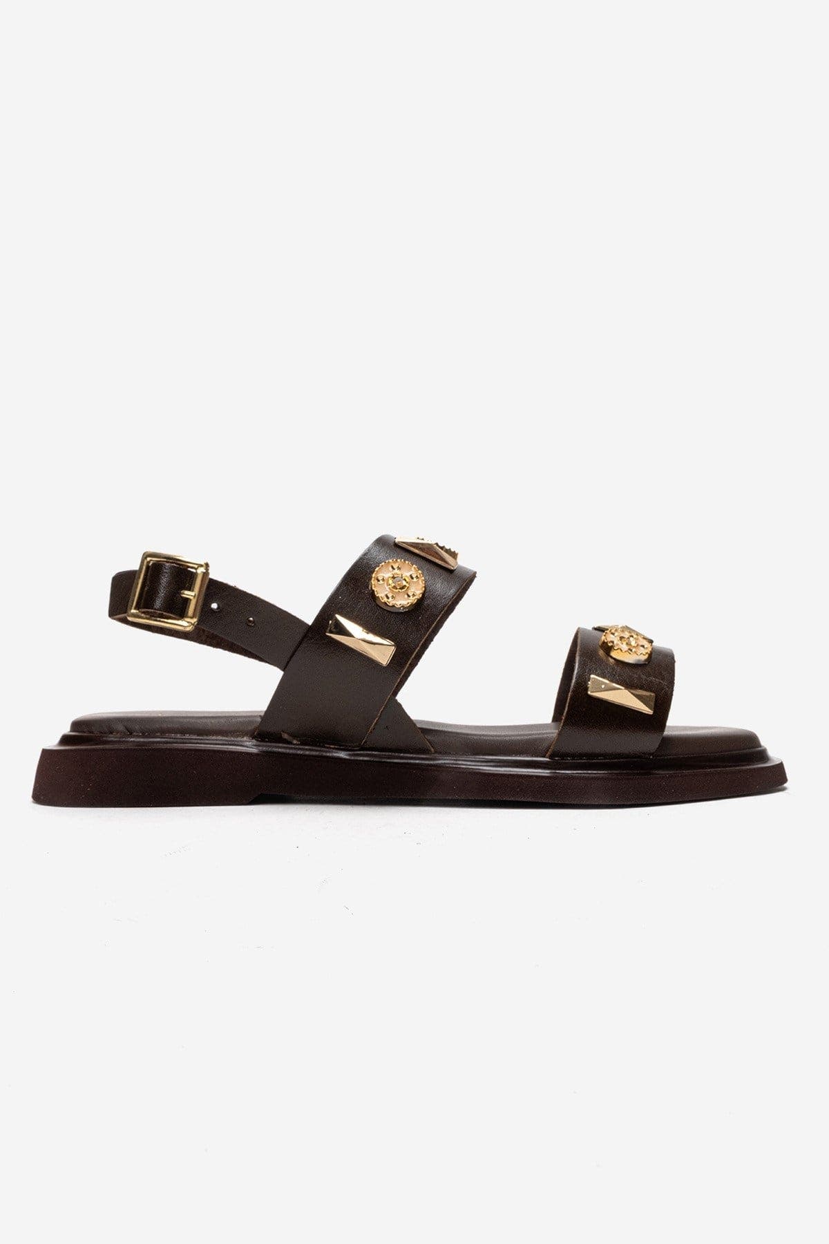 Forever & Always Shoes Libera Leather Sandal, Alternate, color, Brown