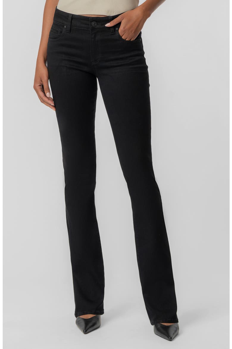 Natalie Mid Rise Bootcut Jeans, Main, color, BLACK