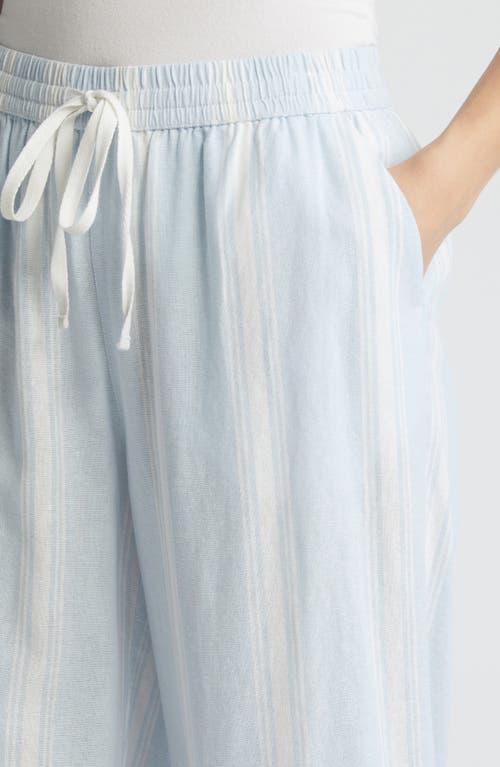 CASLON CASLON® DRAWSTRING WIDE LEG LINEN BLEND PANTS 
