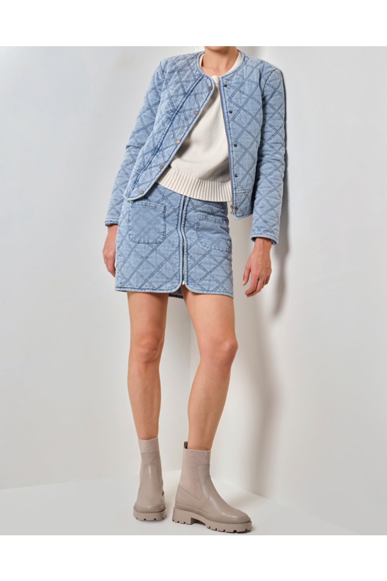 Virgo Skirt, Alternate, color, Denim