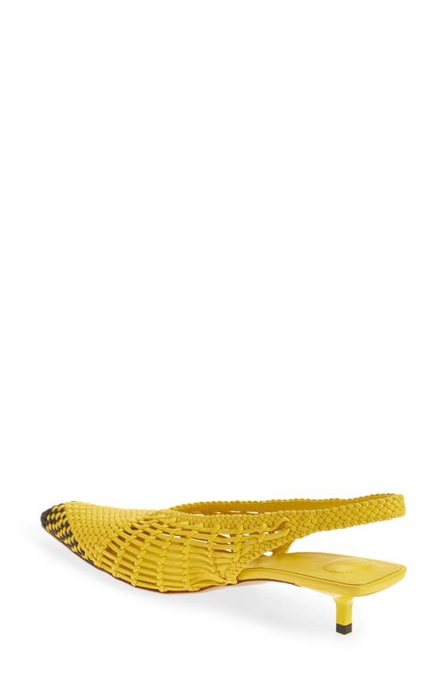 Jacquemus Cubisto Banane Pointed Toe Slingback Pump In Yellow 250
