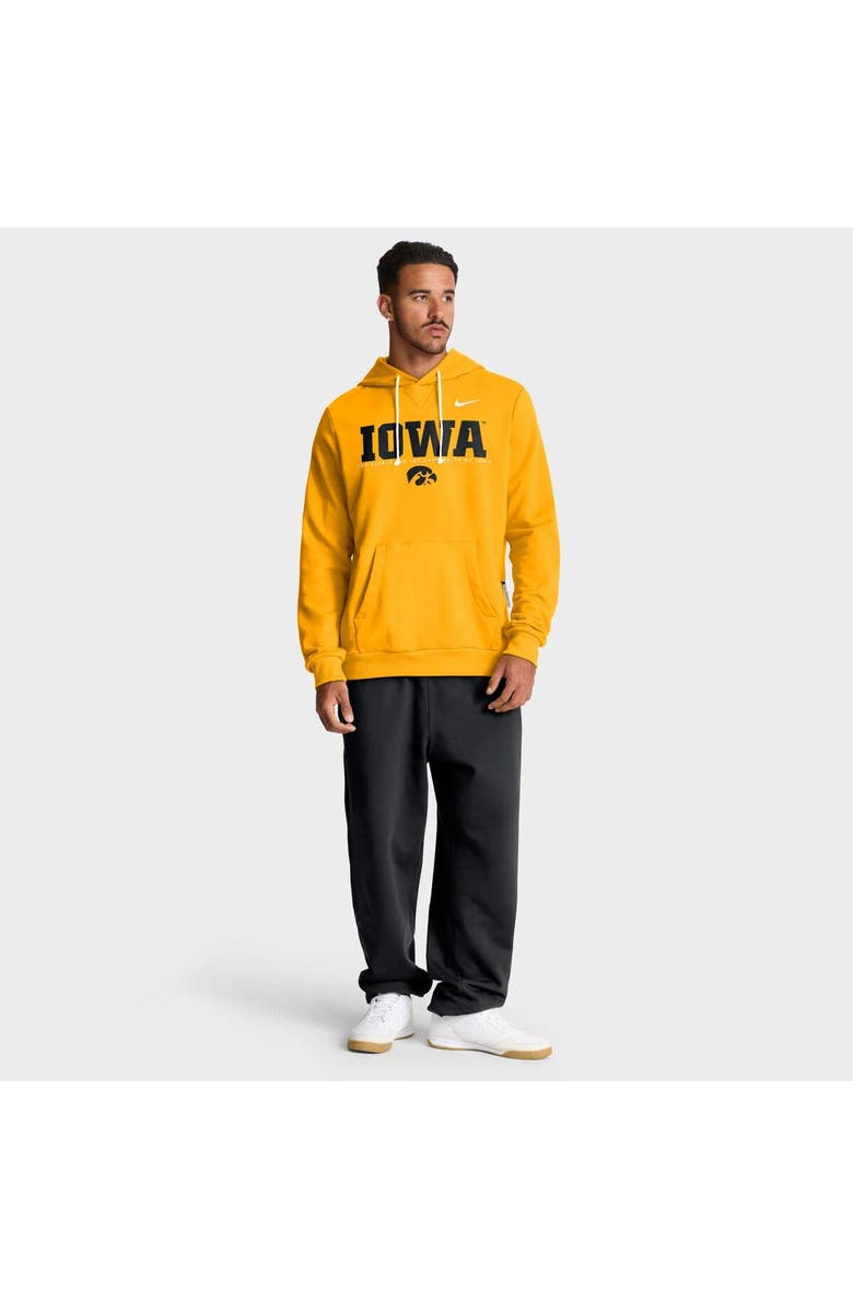 Nike Men's Nike Gold Iowa Hawkeyes 2025 Sideline Standard Issue Dri-FIT Hoodie, Alternate, color, Gold