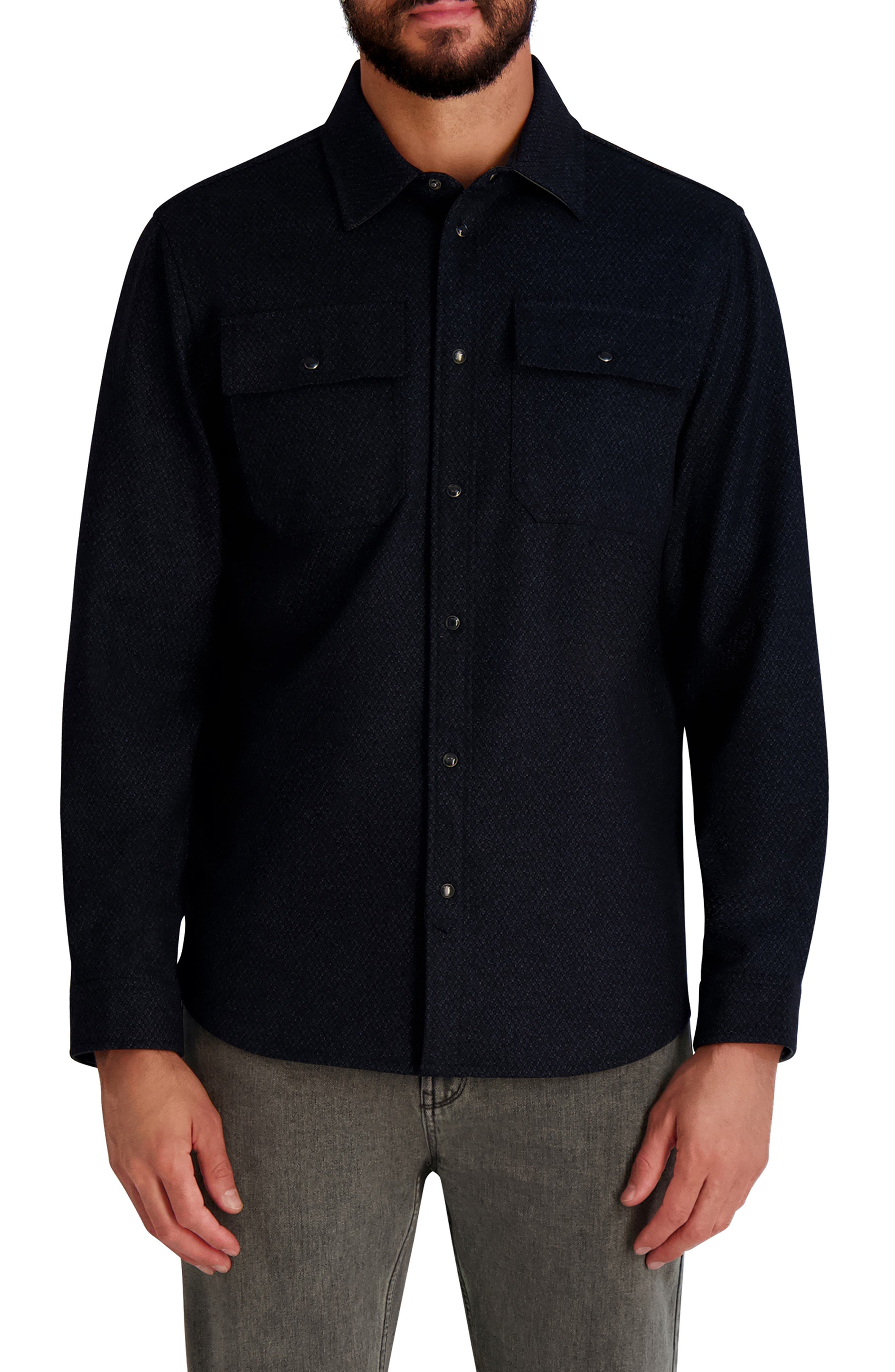 KARL LAGERFELD PARIS Plaid Ponte Shirtjacket