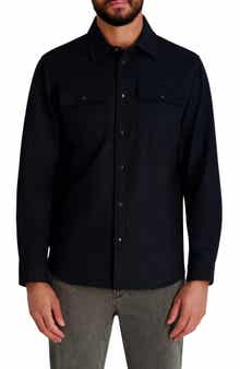 KARL LAGERFELD PARIS Plaid Ponte Shirtjacket