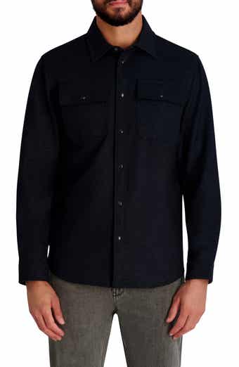 KARL LAGERFELD PARIS Plaid Ponte Shirtjacket