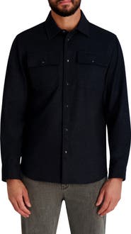 KARL LAGERFELD PARIS Plaid Ponte Shirtjacket