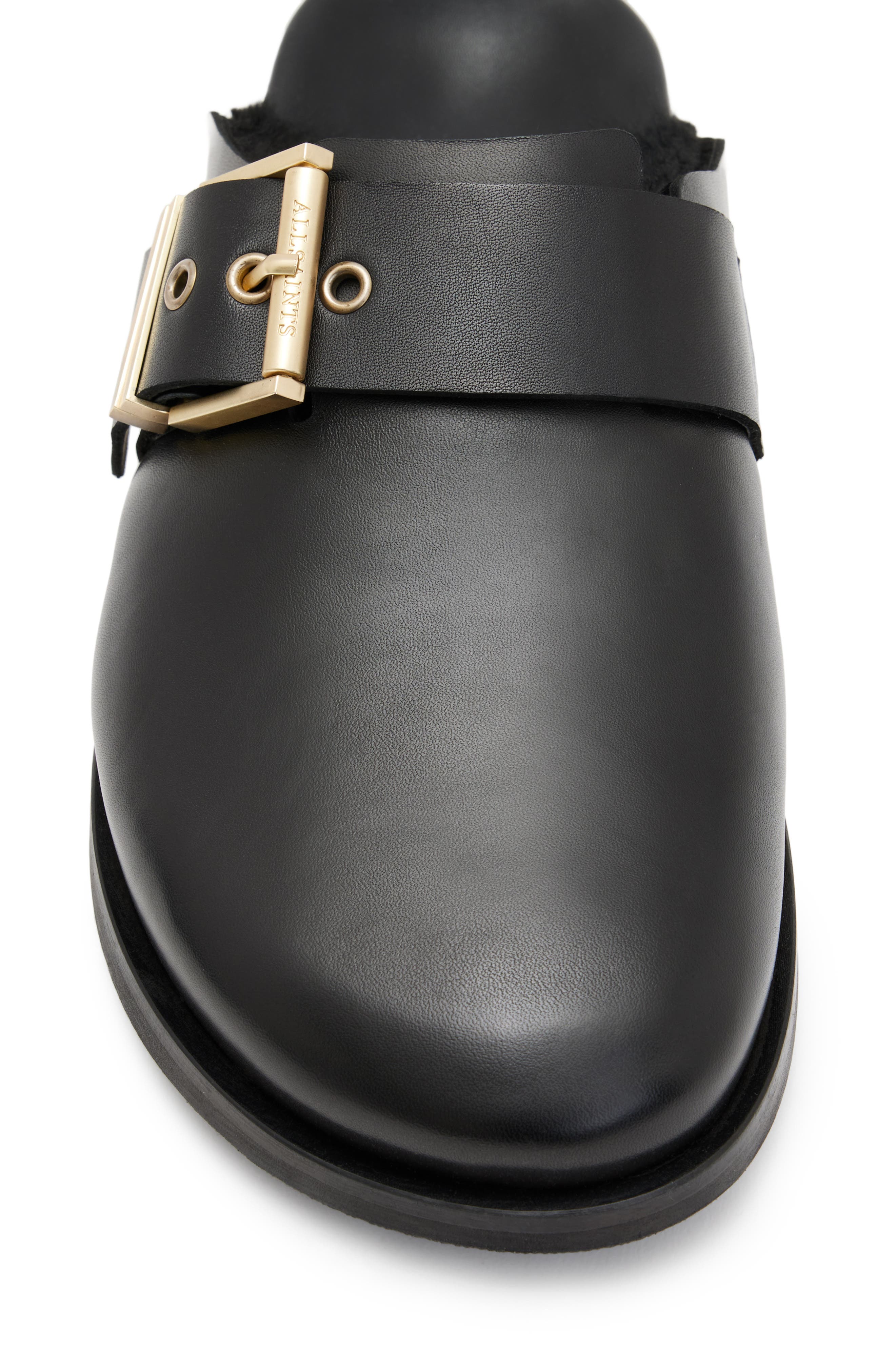 AllSaints Genuine Shearling Mule, Alternate, color, 