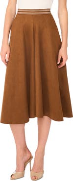 Halogen® Faux Suede Wide Leg Culottes