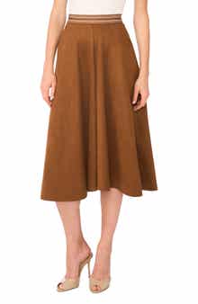 Faux Suede Wide Leg Culottes