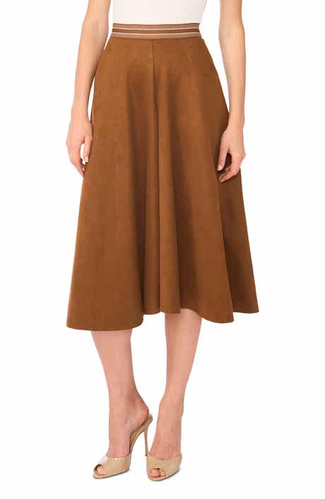 Faux Suede Wide Leg Culottes