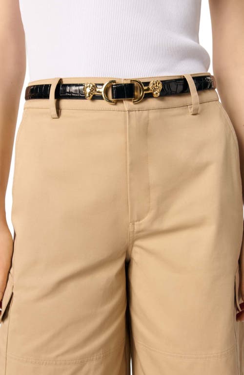 Maje Cotton Bermuda Shorts In Beige