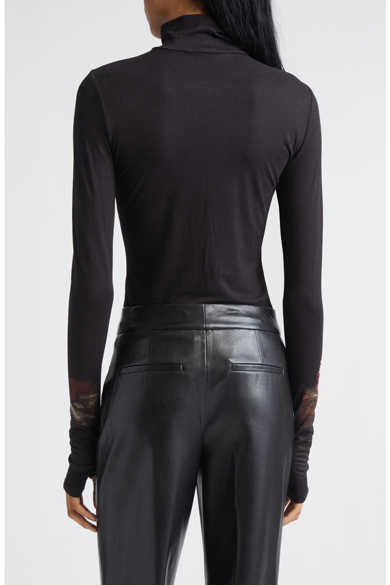 Delaina Print Turtleneck Top, Alternate, color, BE STILL