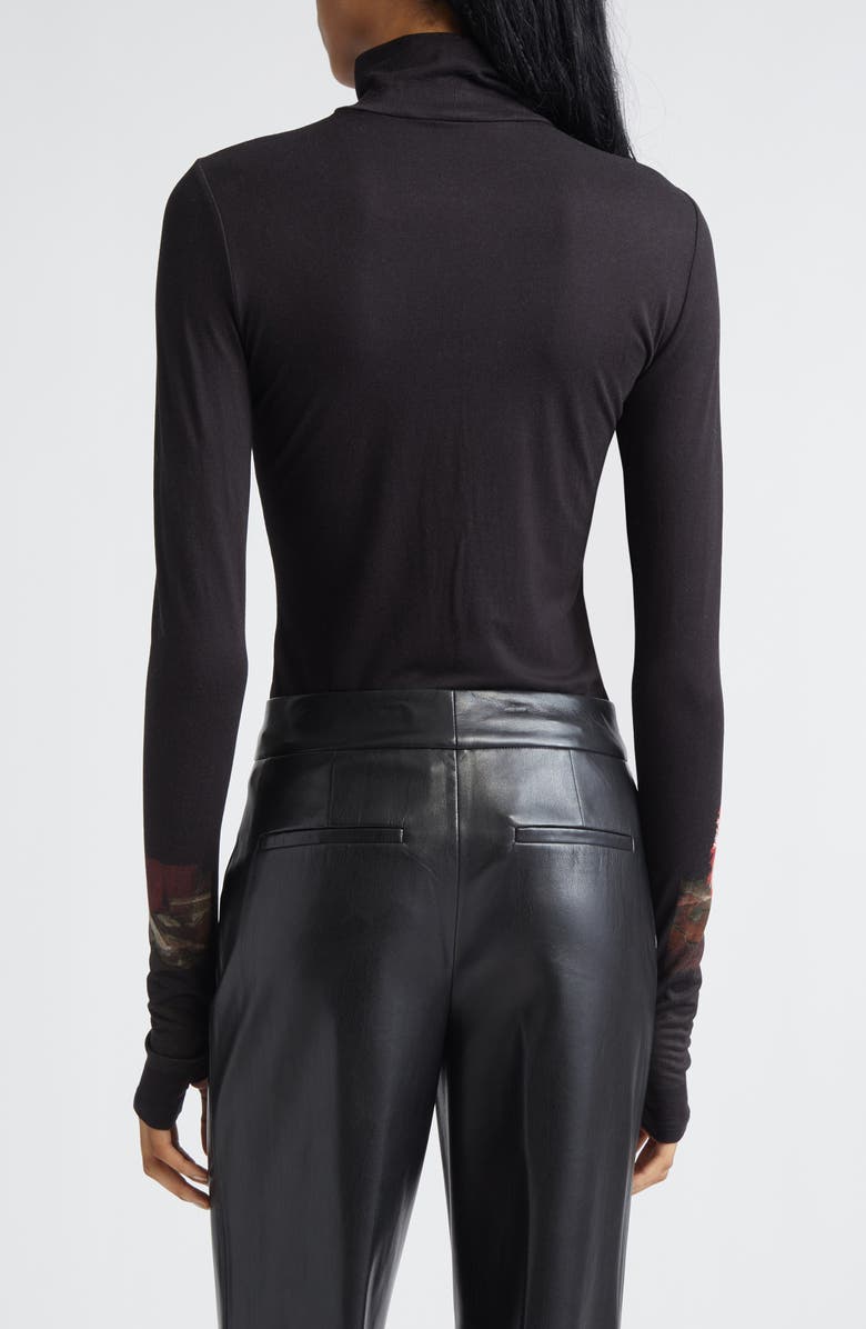 Alice + Olivia Delaina Print Turtleneck Top, Alternate, color, Be Still