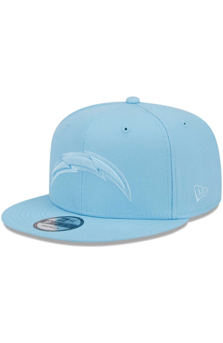 New Era Men's New Era Powder Blue Los Angeles Chargers Color Pack Brights 9FIFTY Snapback Hat, Main, color, 