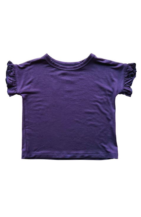 Elmerial Purple Ruffle Tee