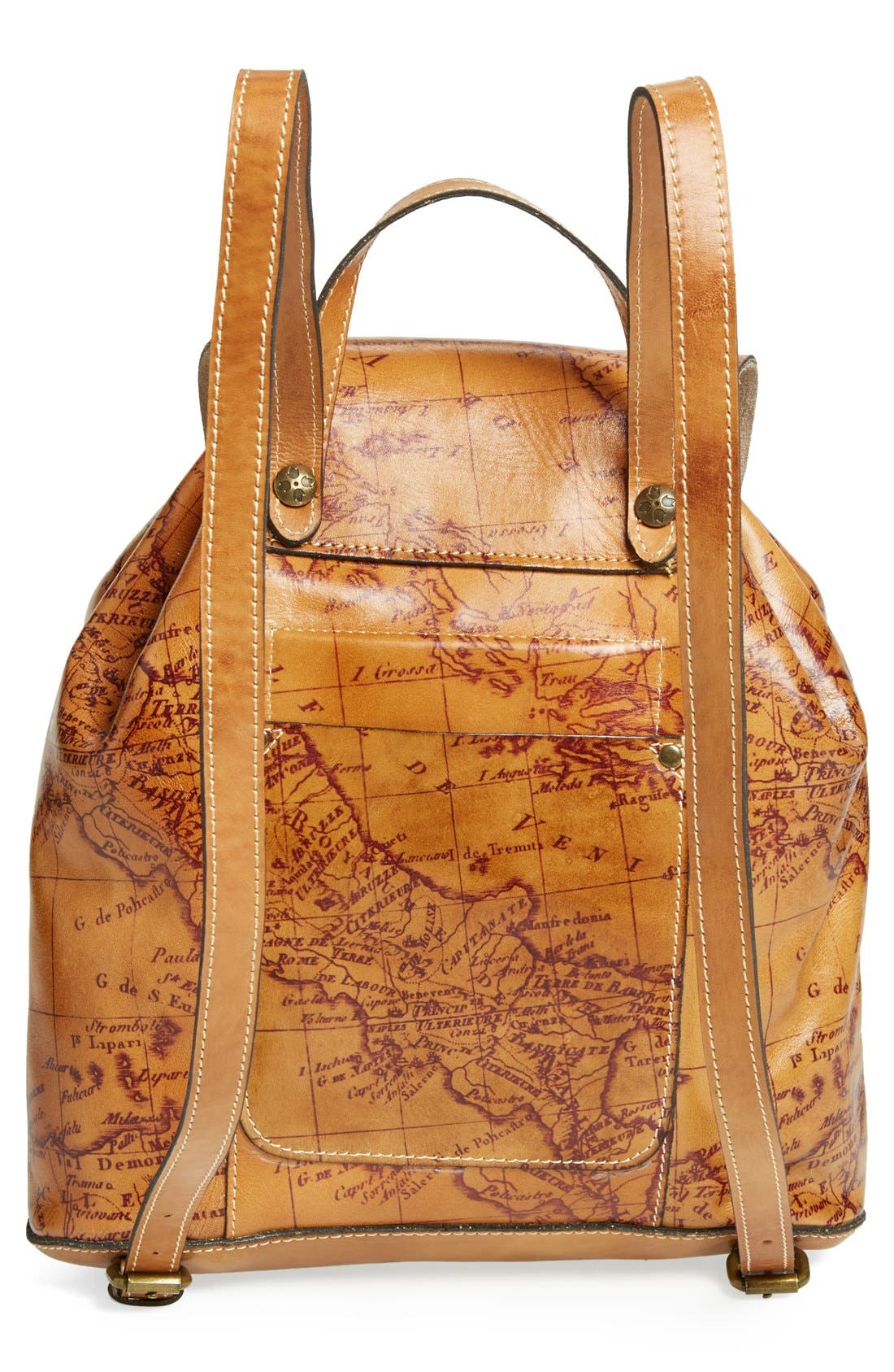 'Casape' Leather Backpack, Alternate, color, RUST